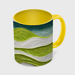 Кружка цветная Лаймовые волны