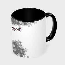 Кружка цветная Горы зовут сноуборд серый