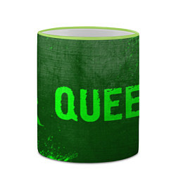 Кружка 3D Queen - green gradient по-горизонтали, цвет: 3D-светло-зеленый кант — фото 2