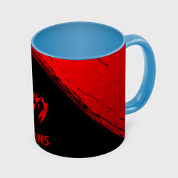 Кружка цветная Scorpions - red gradient