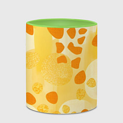 Кружка 3D Солнечные пятна жирафа, цвет: 3D-белый + светло-зеленый — фото 2