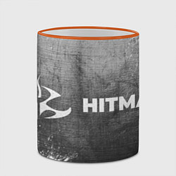 Кружка 3D Hitman - grey gradient по-горизонтали, цвет: 3D-оранжевый кант — фото 2
