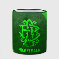 Кружка 3D Nickelback - green gradient, цвет: 3D-зеленый кант — фото 2