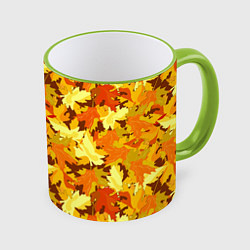 Кружка цветная Золотая кленовая осень