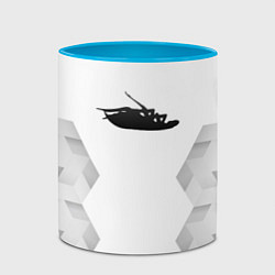 Кружка 3D Papa Roach white poly, цвет: 3D-белый + небесно-голубой — фото 2