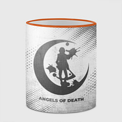Кружка 3D Angels of Death - white gradient, цвет: 3D-оранжевый кант — фото 2