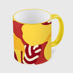 Кружка цветная Жаркий африканский паттерн