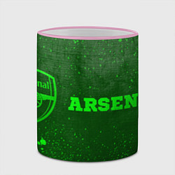 Кружка 3D Arsenal - green gradient по-горизонтали, цвет: 3D-розовый кант — фото 2