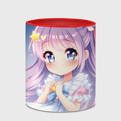 Кружка 3D Милое аниме, цвет: 3D-белый + красный — фото 2