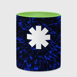 Кружка 3D Red Hot Chili Peppers blue energy, цвет: 3D-белый + светло-зеленый — фото 2