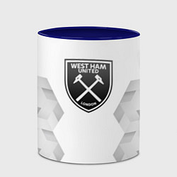 Кружка 3D West Ham white poly, цвет: 3D-белый + синий — фото 2