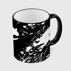 Кружка 3D Marshmello брызги красок, цвет: 3D-черный кант