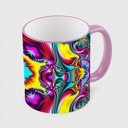 Кружка цветная Абстракция узор фракталы