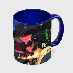 Кружка цветная Злой Бэтмен в полете