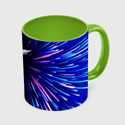 Кружка 3D Bon Jovi neon energy, цвет: 3D-белый + светло-зеленый