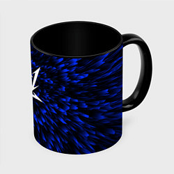 Кружка 3D Metallica blue energy, цвет: 3D-белый + черный