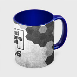 Кружка 3D GTA6 - white gradient, цвет: 3D-белый + синий