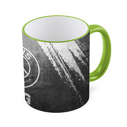 Кружка 3D PSG - grey gradient, цвет: 3D-светло-зеленый кант
