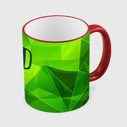 Кружка 3D Honda green poly, цвет: 3D-красный кант