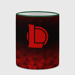 Кружка 3D League of Legends red poly, цвет: 3D-зеленый кант — фото 2