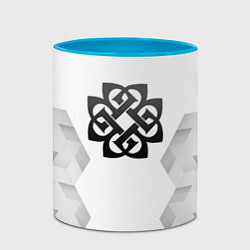 Кружка 3D Breaking Benjamin white poly, цвет: 3D-белый + небесно-голубой — фото 2