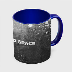 Кружка 3D Dead Space - grey gradient по-горизонтали, цвет: 3D-белый + синий