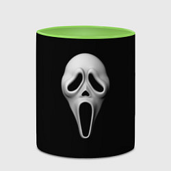 Кружка 3D Крик маска косплей, цвет: 3D-белый + светло-зеленый — фото 2