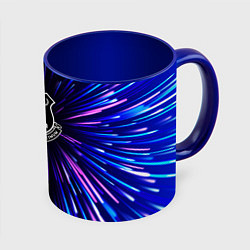 Кружка 3D Everton neon energy, цвет: 3D-белый + синий