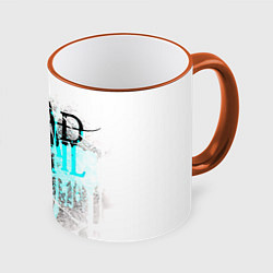 Кружка 3D Dead by april краски, цвет: 3D-оранжевый кант