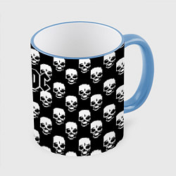 Кружка 3D AC DC rock skull, цвет: 3D-небесно-голубой кант