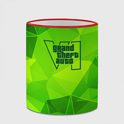Кружка 3D GTA6 green poly, цвет: 3D-красный кант — фото 2