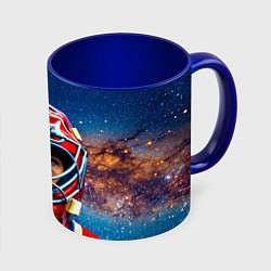 Кружка цветная Голкипер в космосе