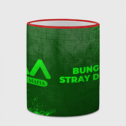 Кружка 3D Bungo Stray Dogs - green gradient по-горизонтали, цвет: 3D-красный кант — фото 2