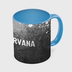 Кружка 3D Nirvana - grey gradient по-горизонтали, цвет: 3D-белый + небесно-голубой