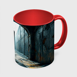 Кружка цветная Боксерская груша на черном