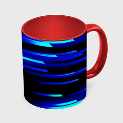 Кружка цветная Color blue black