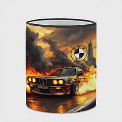 Кружка 3D ВМБ в огне на скорости, цвет: 3D-черный кант — фото 2