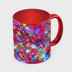 Кружка цветная Пиксельные краски текстура