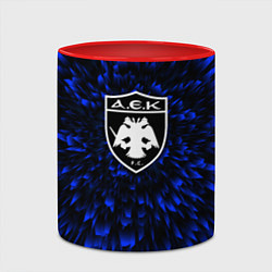Кружка 3D AEK Athens blue energy, цвет: 3D-белый + красный — фото 2