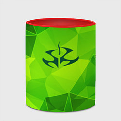 Кружка 3D Hitman green poly, цвет: 3D-белый + красный — фото 2