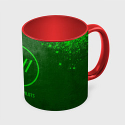 Кружка 3D Twenty One Pilots - green gradient, цвет: 3D-белый + красный