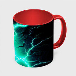 Кружка цветная Color light blue black