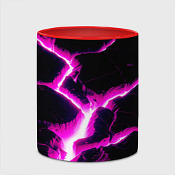 Кружка 3D Color pink black, цвет: 3D-белый + красный — фото 2