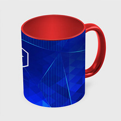 Кружка цветная Tomb Raider blue poly