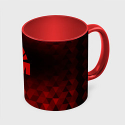 Кружка 3D Die Antwoord red poly, цвет: 3D-белый + красный
