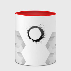 Кружка 3D The Callisto Protocol white poly, цвет: 3D-белый + красный — фото 2