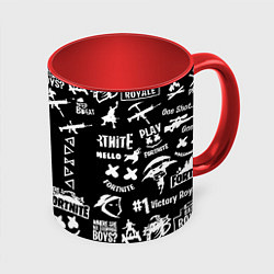 Кружка цветная Черно белые логотипы игр