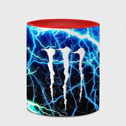 Кружка 3D Monster energy electro, цвет: 3D-белый + красный — фото 2