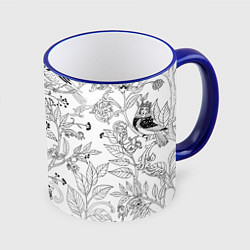 Кружка цветная Птицы Сирин
