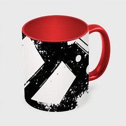 Кружка цветная Color black white